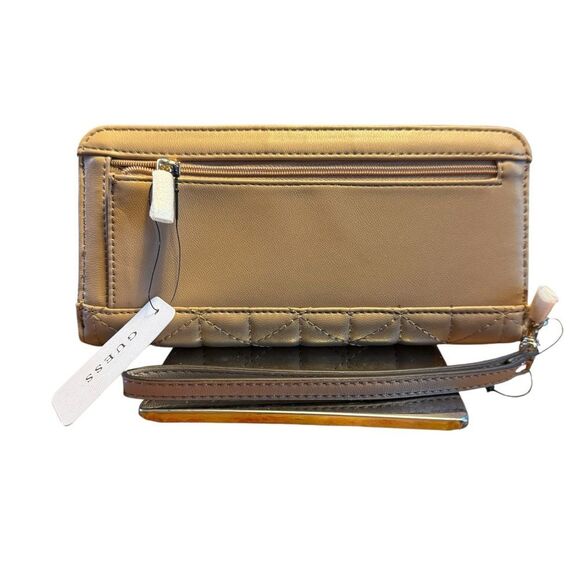 GUESS Quilted Beige Wristlet - Picture 6 of 7